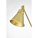 Van 1 Light 6 inch Brass Plug In Wall Sconce Wall Light