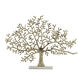 Anita Gold Finished Aluminum with White Marble Base Décor