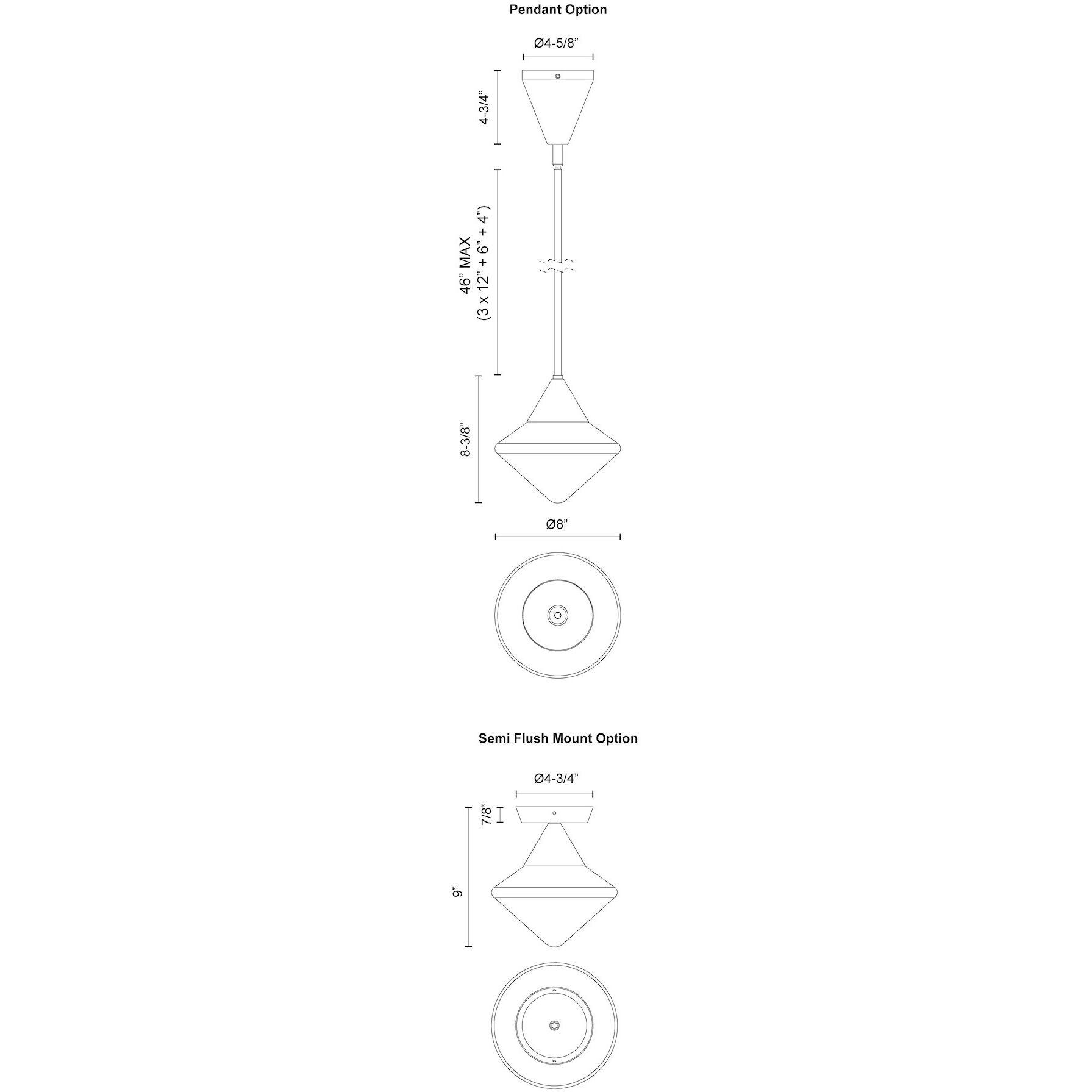 Alora Mood Nora Pendant Ceiling Light in Matte Black