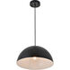 Forte 1 Light 14 inch Black Pendant Ceiling Light