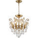 Canada 6 Light 16 inch Antique Brass Chandelier Ceiling Light, Gold Frame