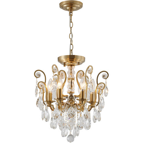 Canada 6 Light 16 inch Antique Brass Chandelier Ceiling Light, Gold Frame