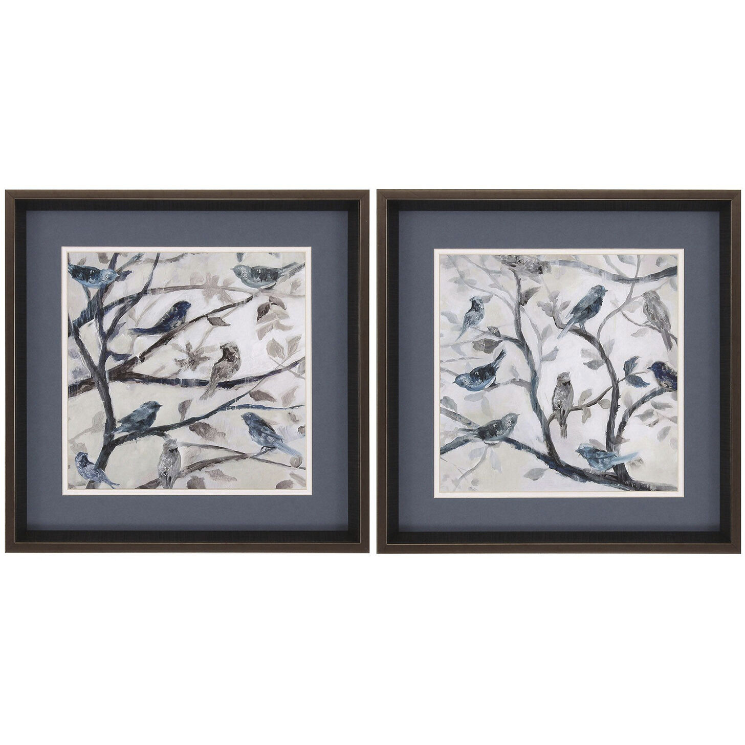 Florals Blue Framed Art, Propac