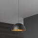 Helsinki LED 16 inch Black Linear Pendant Ceiling Light