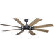 Burlington 26.57 inch Slate Gray with Weathered Gray-Oak Blades Ceiling Fan