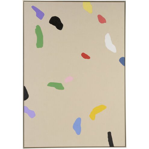 Confetti Tan and Silver Wall Art