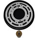Cicada LED 3 inch Black with Knurled Brass Pendant Ceiling Light