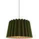 Renata 1 Light 31.5 inch Black Pendant Ceiling Light in Green, 32 in / Long, Acoustic WEP Collection