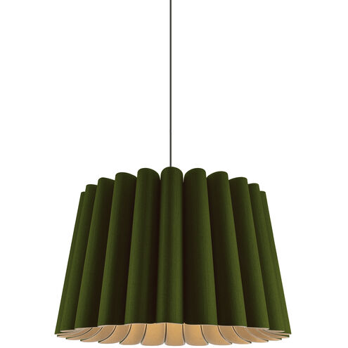 Renata 1 Light 31.5 inch Black Pendant Ceiling Light in Green, 32 in / Long, Acoustic WEP Collection