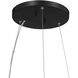 Rosalind 3 Light 19.5 inch Black Chandelier Ceiling Light