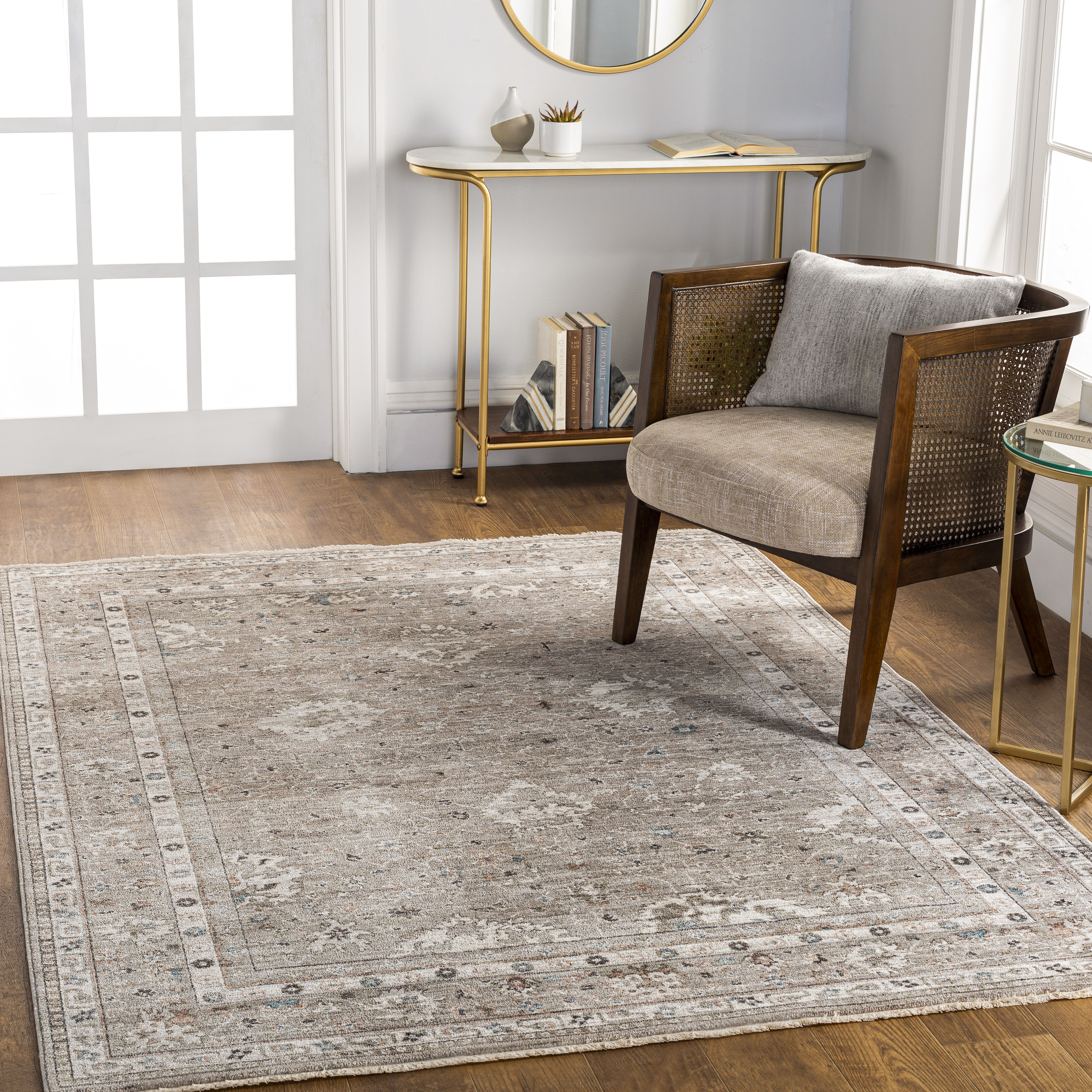 Carlisle 93 X 63 inch Taupe Rug, Rectangle