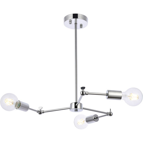 Furlong 3 Light 28.4 inch Chrome Pendant Ceiling Light