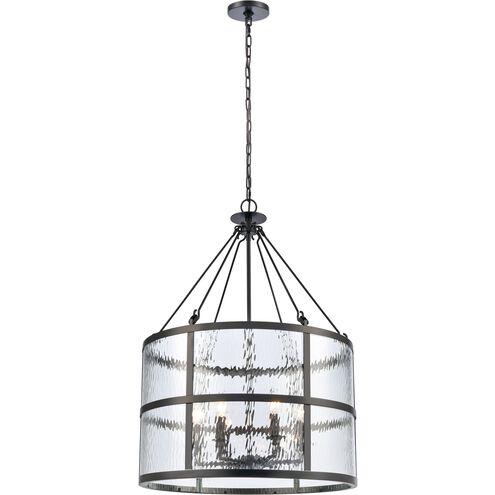 Solace 6 Light 24 inch Matte Black Chandelier Ceiling Light