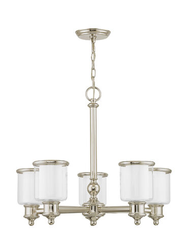 Middlebush 5 Light 25 inch Polished Nickel Chandelier Ceiling Light