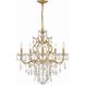 Filmore 6 Light 23 inch Antique Gold Chandelier Ceiling Light in Clear Swarovski Strass