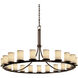Textile LED 60 inch Dark Bronze Chandelier Ceiling Light in Cream, 14700 Lm LED