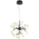 Hydragea Bloom LED 20 inch Matte Black Pendant Ceiling Light