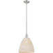 Downtown Urban Natural Ballston Dome 1 Light 11.75 inch Brushed Satin Nickel Mini Pendant Ceiling Light