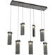 Parallel LED 44.2 inch Graphite Linear Pendant Ceiling Light in 3000K LED, Smoke Granite, Multi-Port
