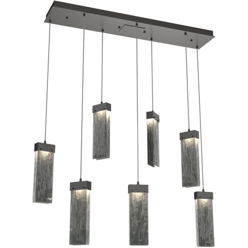 Parallel LED 44.2 inch Graphite Linear Pendant Ceiling Light in 3000K LED, Smoke Granite, Multi-Port