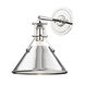 Metal No.2 1 Light 9.5 inch Polished Nickel Wall Sconce Wall Light