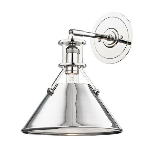 Metal No.2 1 Light 9.5 inch Polished Nickel Wall Sconce Wall Light