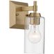 Yep Brilia 1 Light 4.88 inch Brushed Champagne Brass Wall Sconce Wall Light