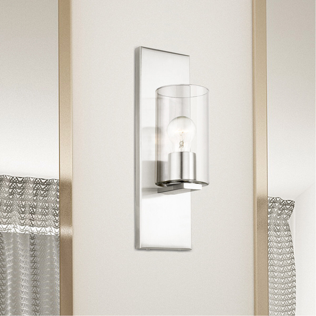 Zurich 1 Light 5 inch Brushed Nickel Sconce Wall Light
