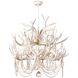 Cheyanne 12 Light 34 inch White Antler Chandelier Ceiling Light, Antler