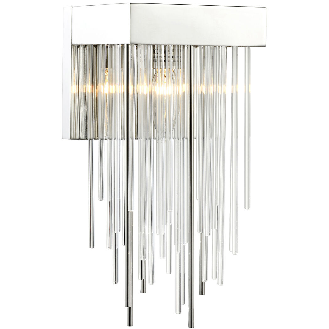 Waterfall 1 Light 6 inch Polished Nickel Wall Sconce Wall Light