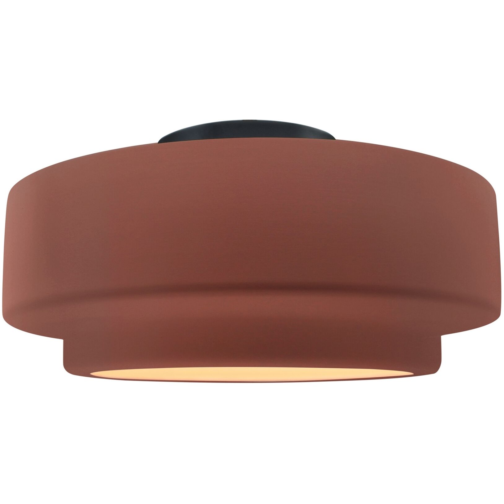 Radiance Collection - Tier 1 Light 12 inch Canyon Clay Semi-Flush Ceiling Light, Form+Finish+Function