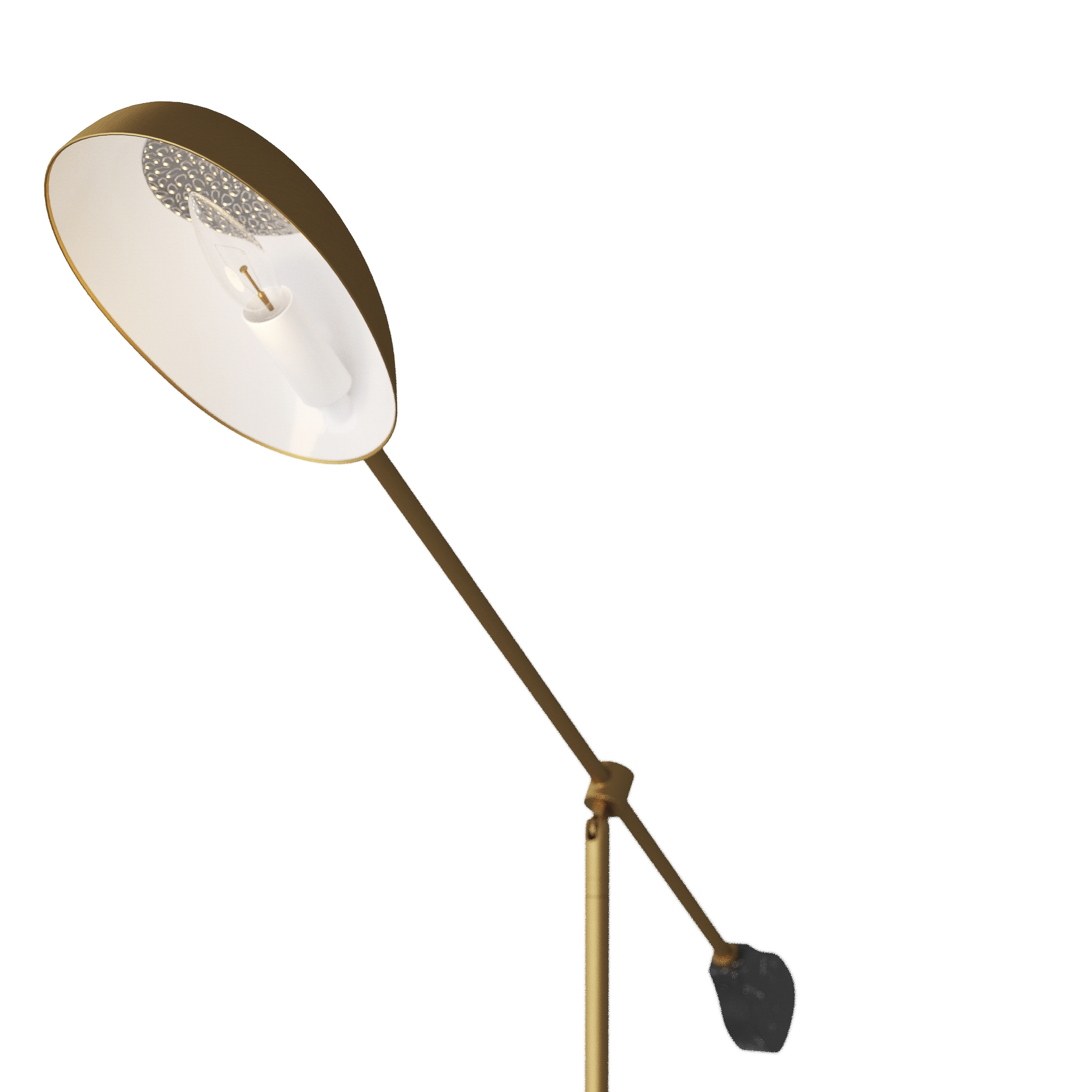 Alaric 50 inch 25.00 watt Antique Brass Floor Lamp Portable Light