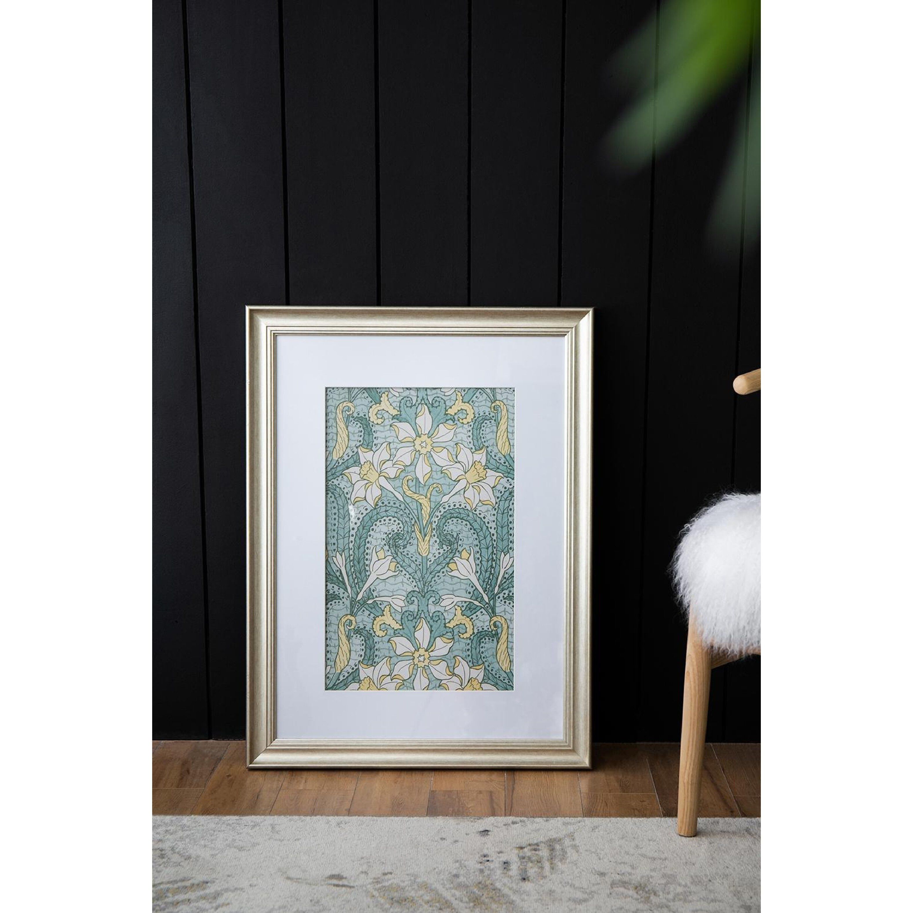 Smithsonian Gold and Yellow and Turquoise Wall Art, Floral