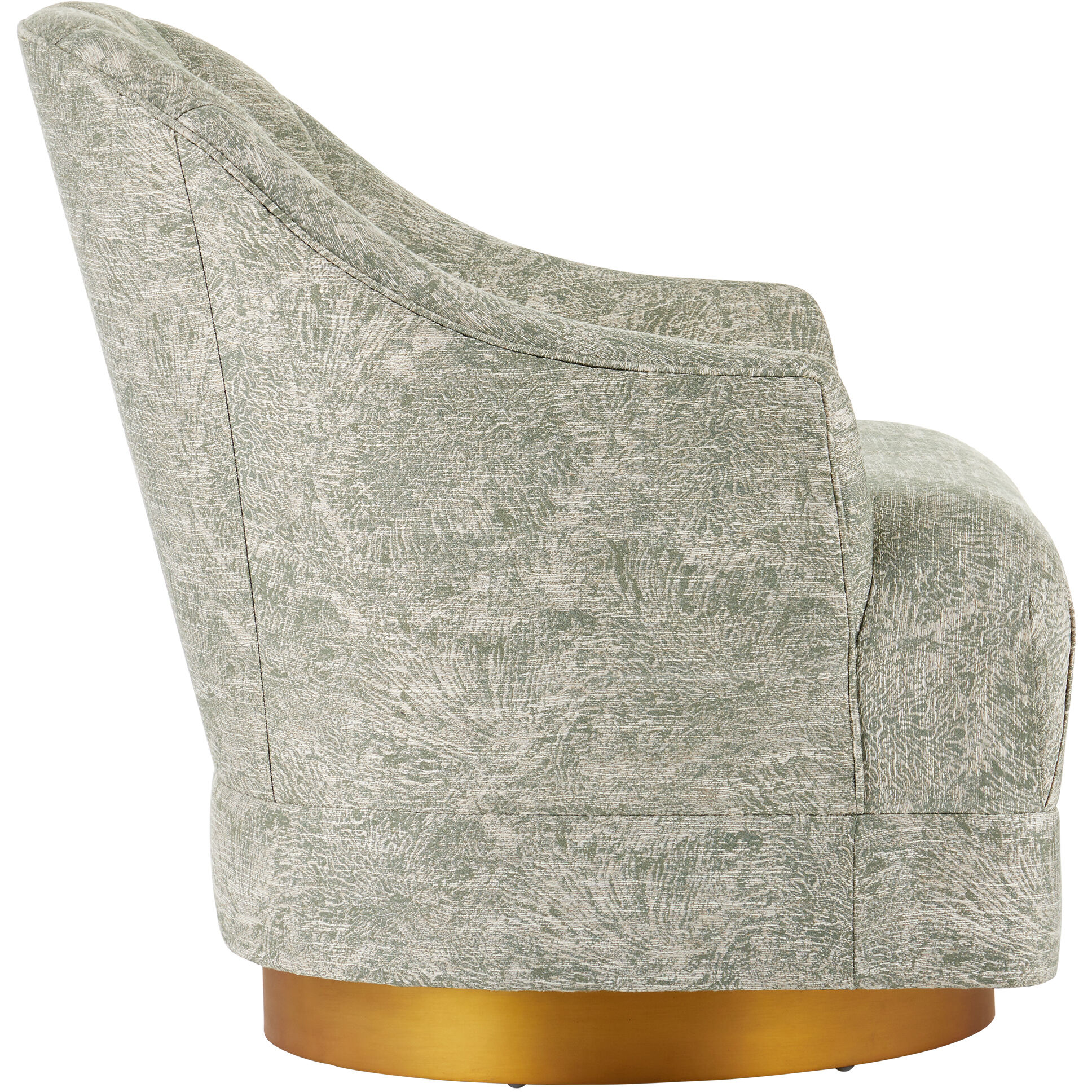Inga Brushed Brass Swivel Chair
