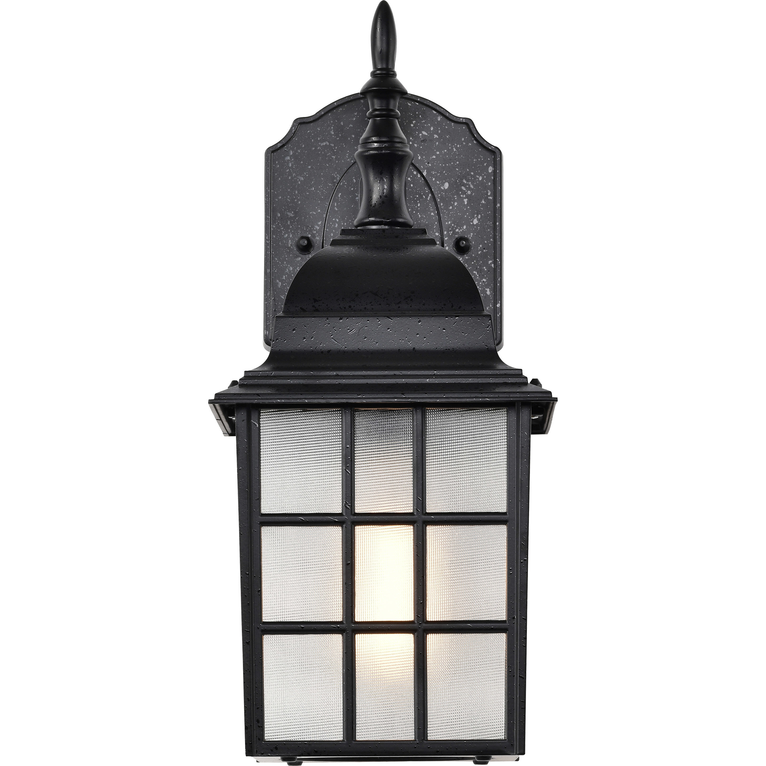 Adams 1 Light 14 inch Textured Black Outdoor Wall Lantern