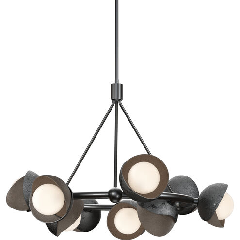 Brooklyn 9 Light 32 inch Ink and Bronze Ring Pendant Ceiling Light