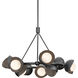 Brooklyn 9 Light 32 inch Ink and Bronze Ring Pendant Ceiling Light