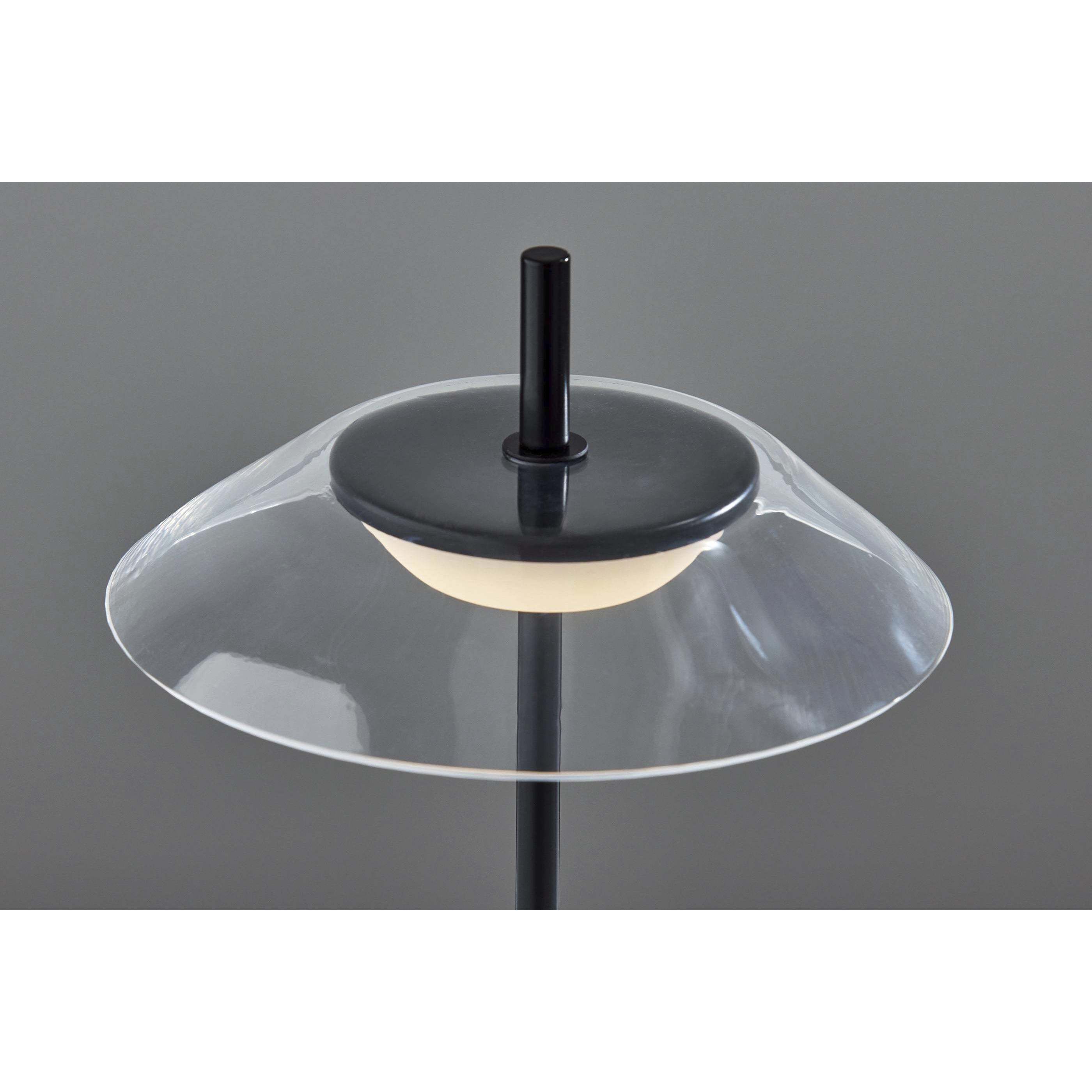 Ako 12 inch 2.00 watt Black Cordless Table Lamp Portable Light, ADS360