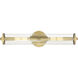 Cylora 2 Light 22.75 inch Vintage Brass Bathroom Vanity Light Bar Wall Light