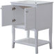 Mason 24 X 33 inch White and Chrome Vanity Set