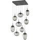 Cosmos Incandescent 9 Light 32 inch Graphite Multi-Pendant Ceiling Light in Smoke Cosmos, Square Multi-Port