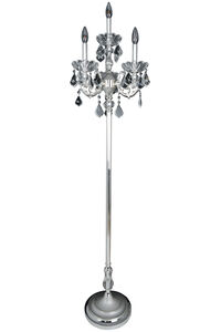 Praetorius 65 inch 40 watt Two-Tone Silver Floor Lamp Portable Light in Swarovski Elements Clear