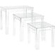 Jacobs 22 X 18 inch Clear Nesting Table, Set of 3