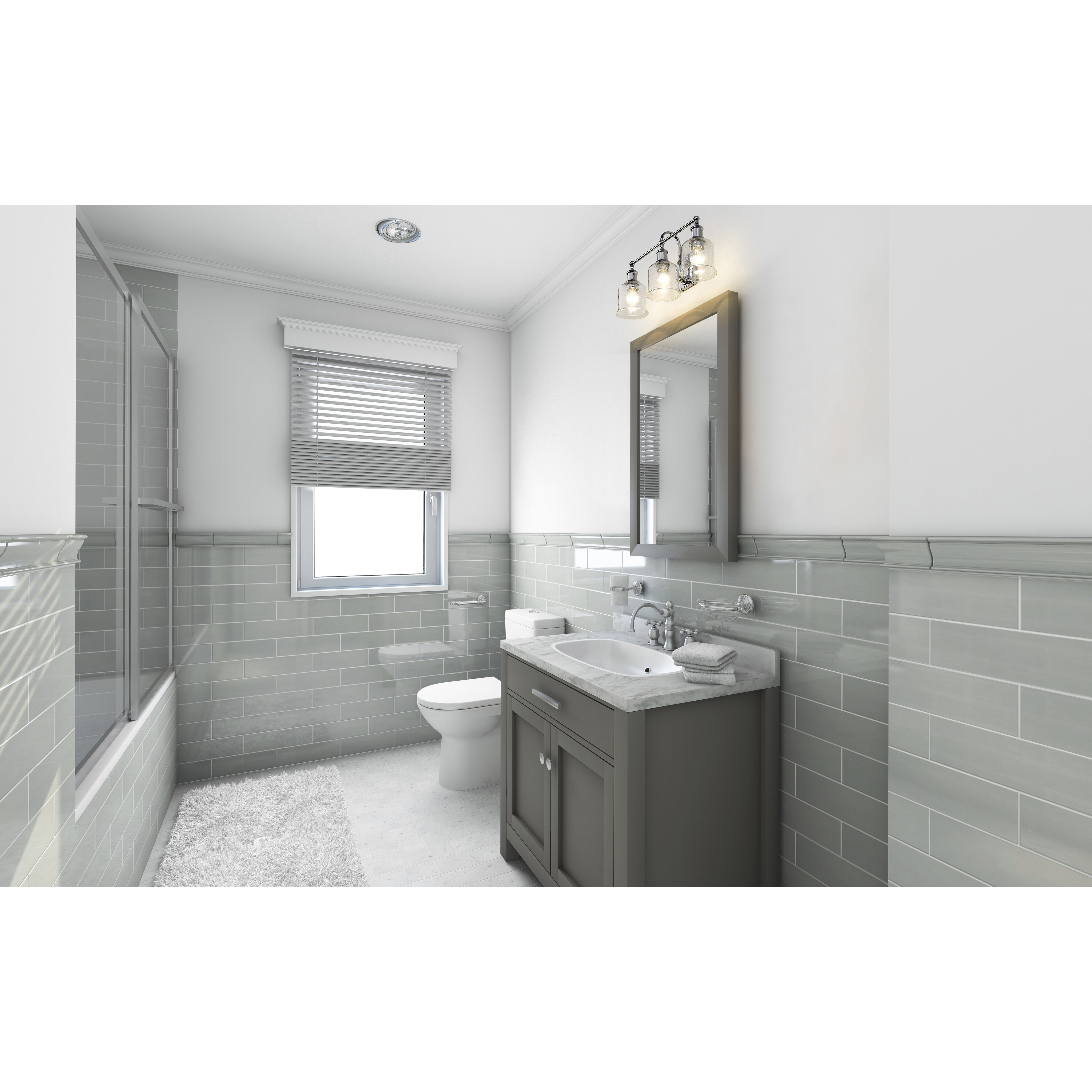 Bryant 3 Light 24 inch Chrome Vanity Wall Light