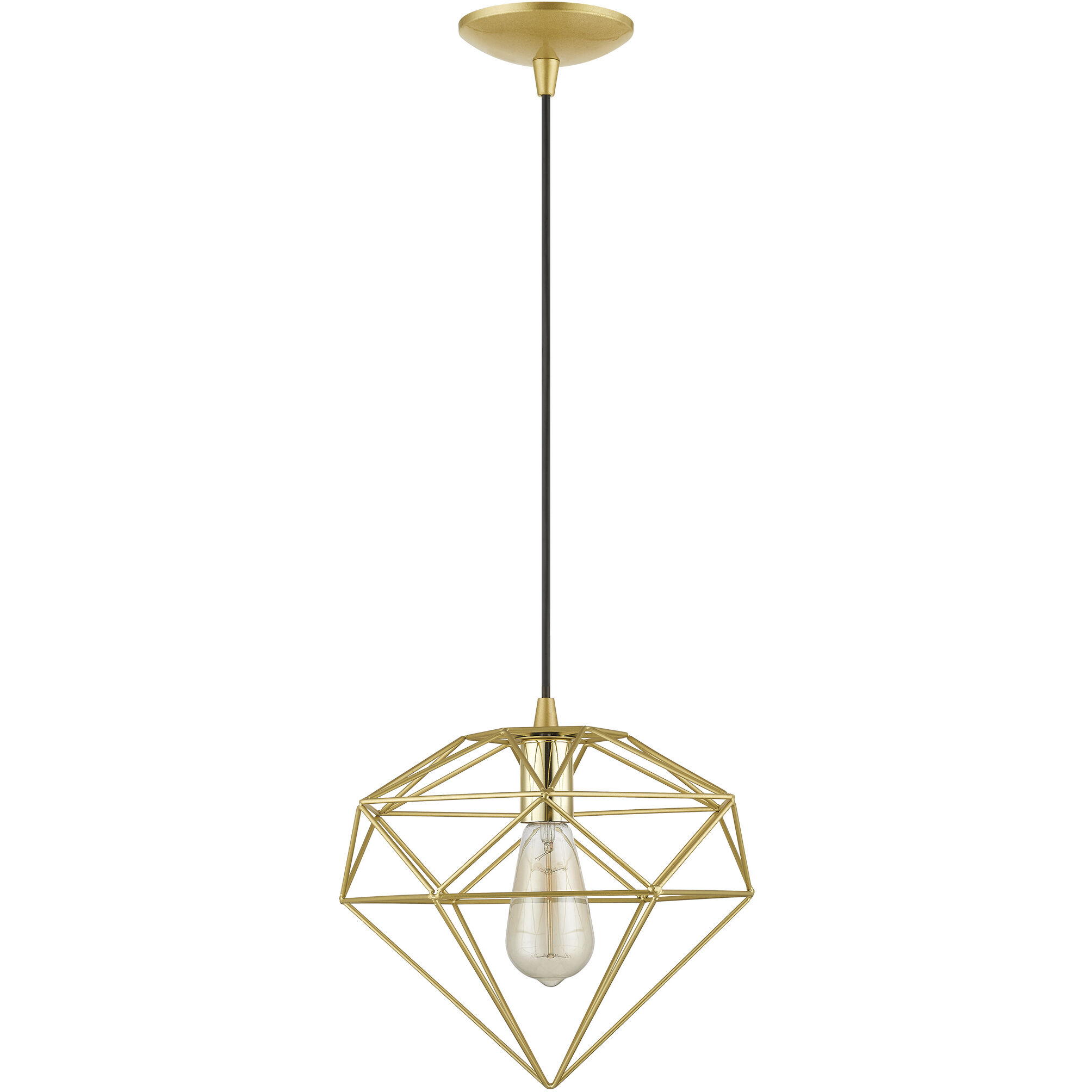 Knox 1 Light 11 inch Soft Gold with Polished Brass Accents Pendant Ceiling Light