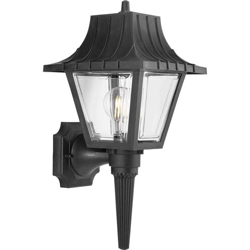 Mansard 1 Light 17 inch Textured Black Outdoor Wall Lantern