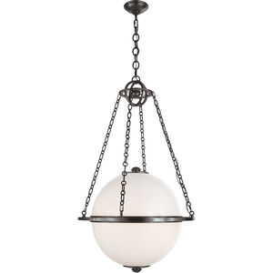 Chapman & Myers Modern Globe 2 Light 24.25 inch Bronze Globe Lantern Pendant Ceiling Light