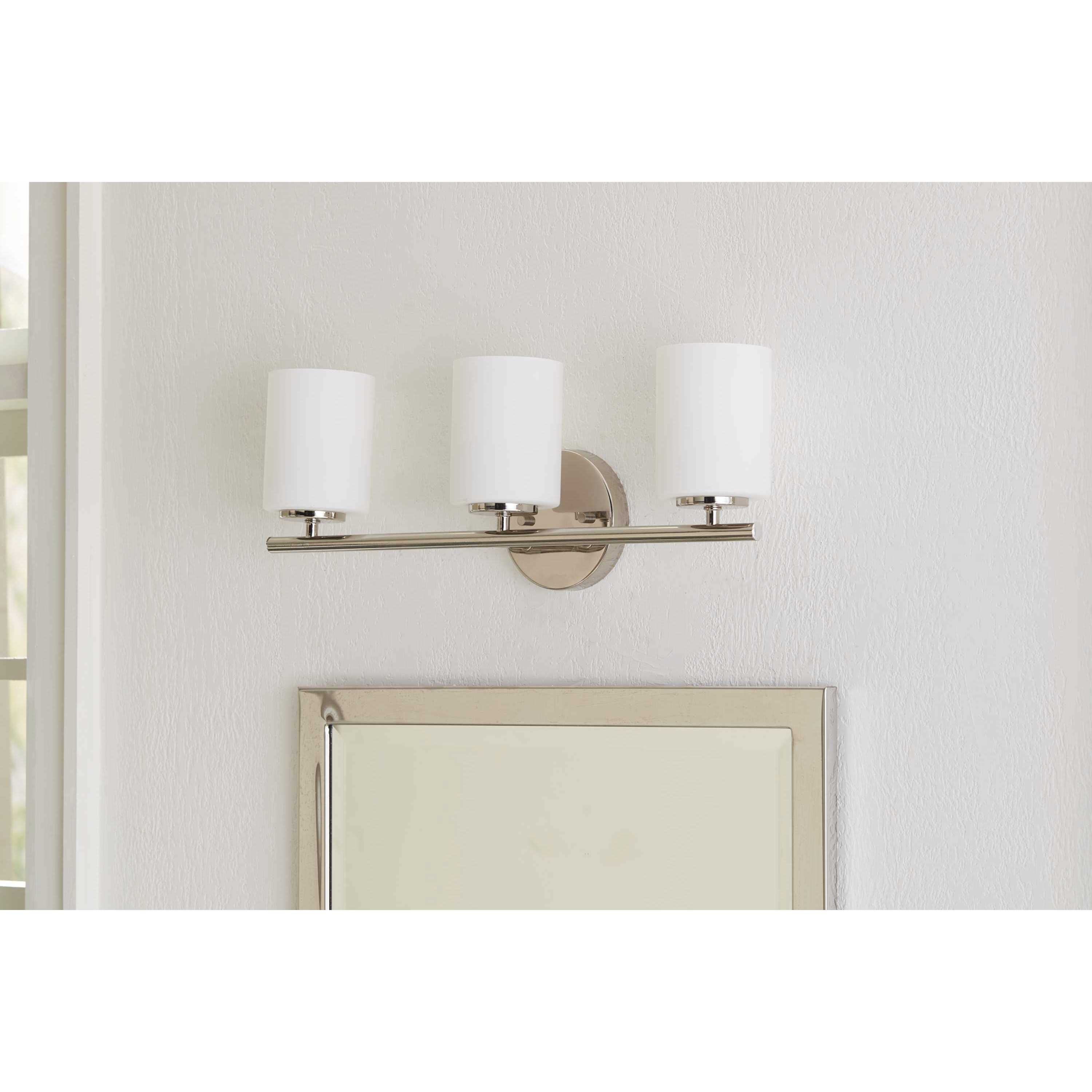 Replay 3 Light 22 inch Polished Nickel Bath Vanity Wall Light
