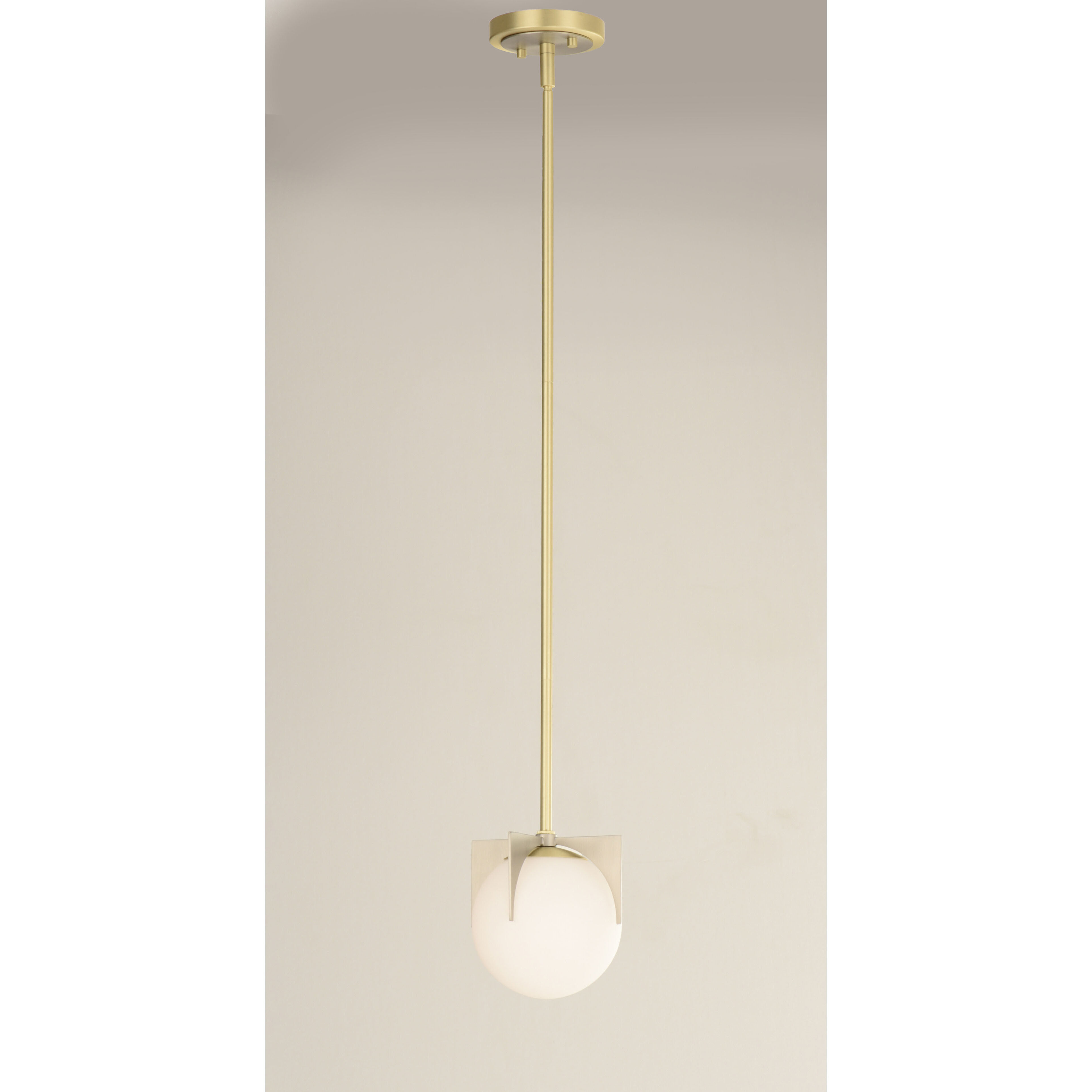 Finn 1 Light 6.5 inch Satin Brass/Brushed Platinum Single Pendant Ceiling Light