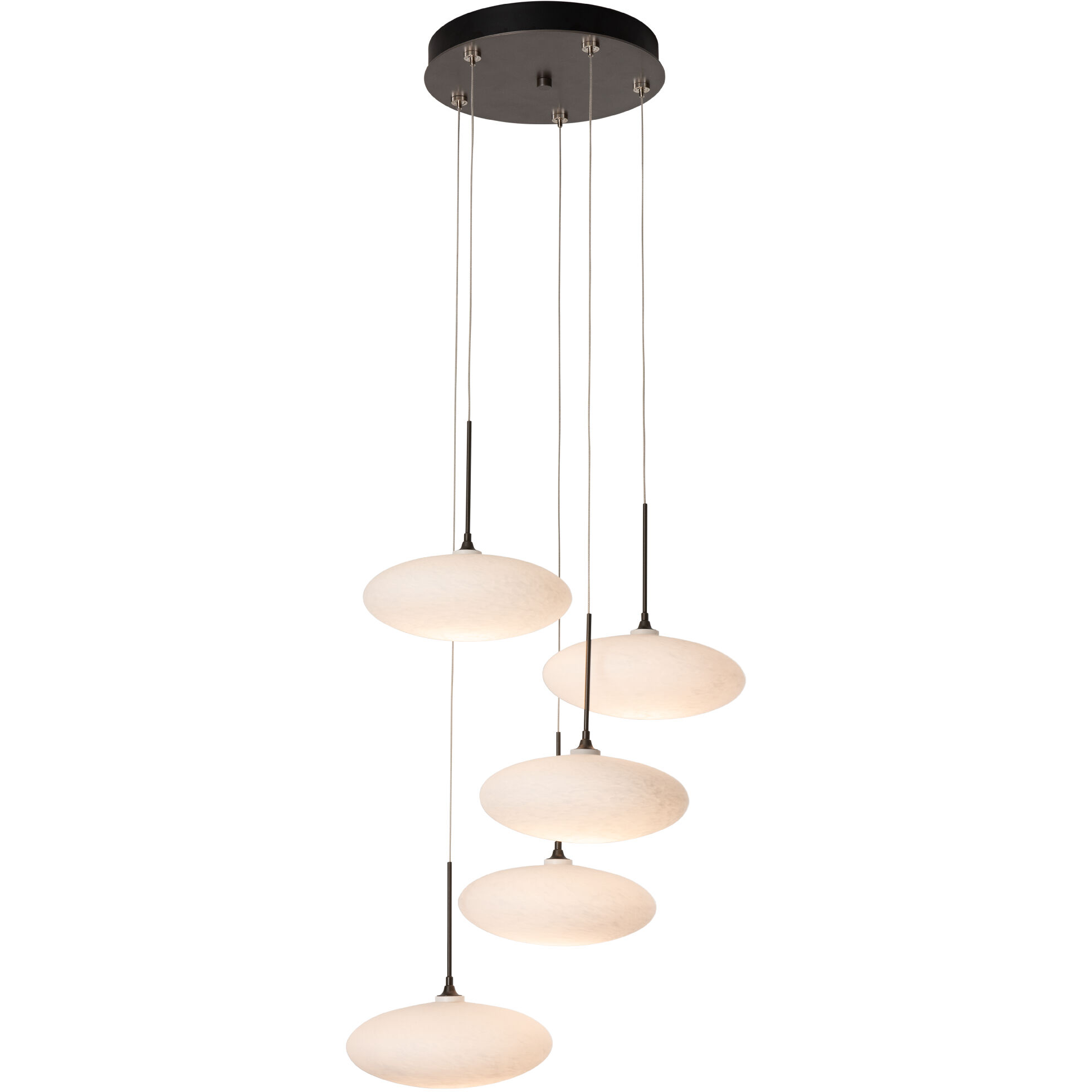Clouds 5 Light 19.8 inch Dark Smoke Pendant Ceiling Light
